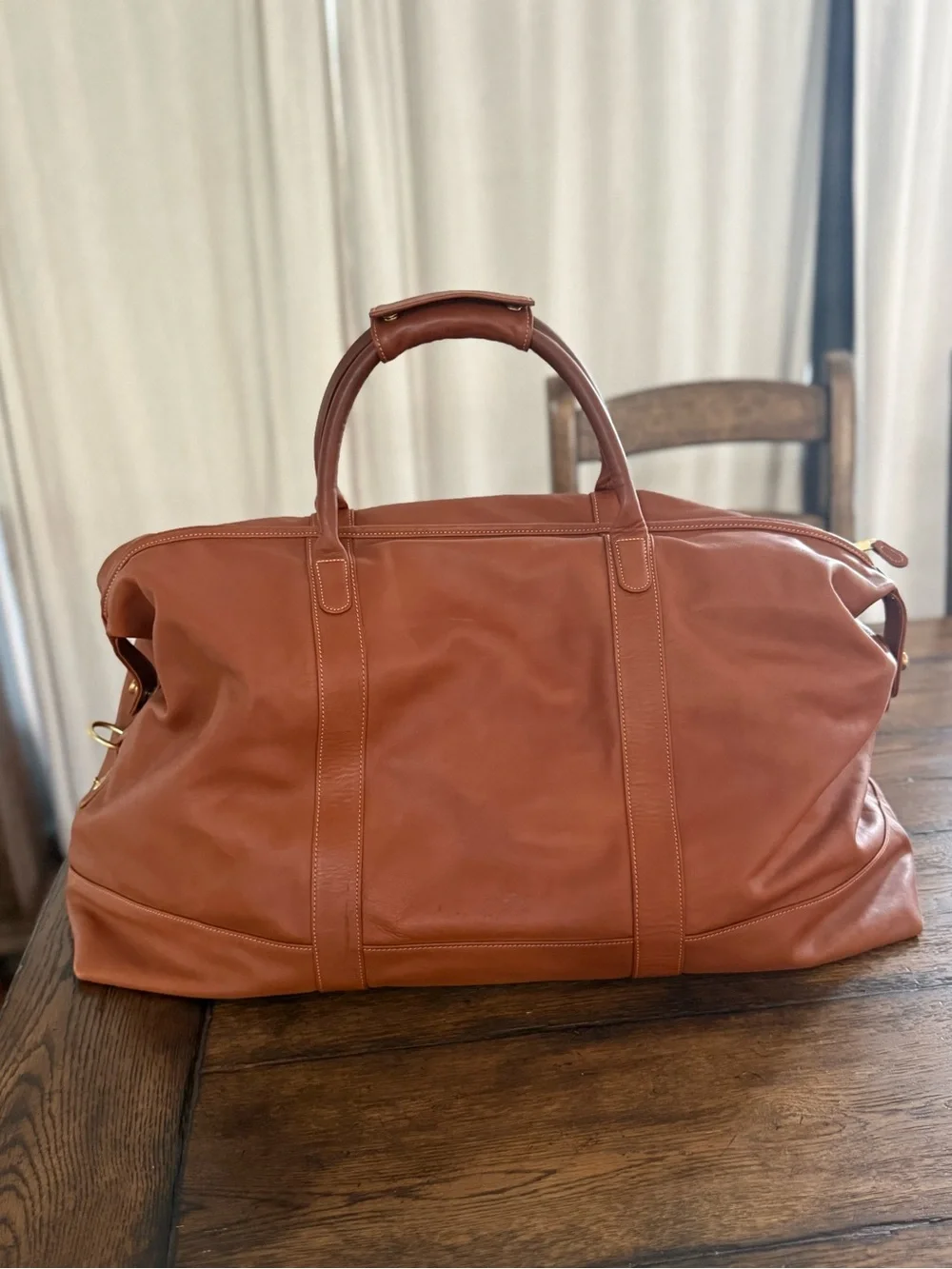 Coach Leather Vintage Duffle Luggage Cabin Bag Large 0503
